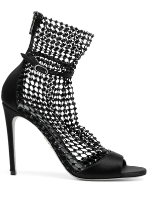 René Caovilla Galaxia 100mm crystal-embellished sandals - Black