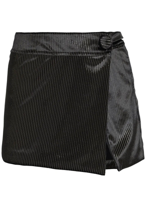 Amir Slama lurex-detail mini skirt - Black
