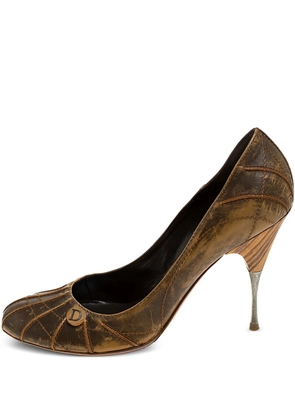 Christian Dior Pre-Owned 110mm leather heeled pumps - Brown