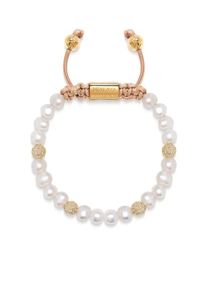 Nialaya Jewelry freshwater pearl beaded bracelet - White