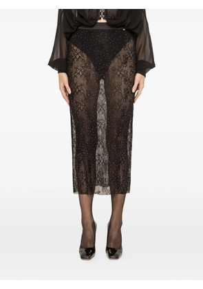 NISSA lace maxi skirt - Black