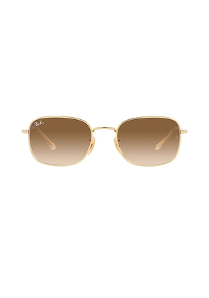 Ray-Ban Rectangle in Metallic Gold.