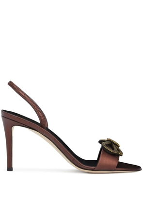 Giuseppe Zanotti Zari bow-embellishment slingback sandals - Brown