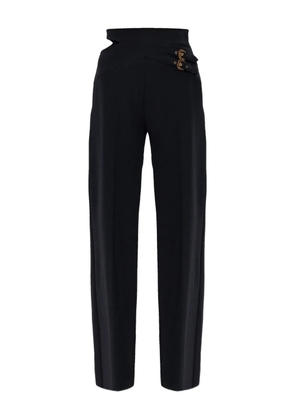 Versace Jeans Couture cut-out buckle-detail trousers - Black