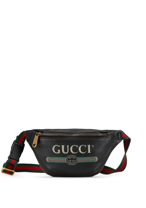 Gucci Pre-Owned 2000-2015 Leather Logo belt bag - Black