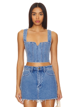 Show Me Your Mumu Crossroads Corset Top in Denim-Medium. Size L. Also in XL.