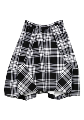 Comme Des Garçons plaid skorts - White