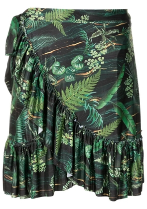 Lygia & Nanny Laurita leaf-print miniskirt - Green