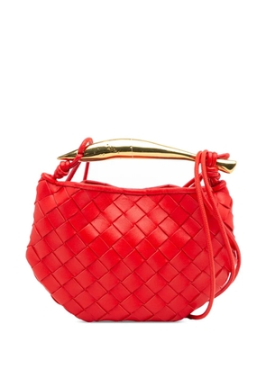 Bottega Veneta Pre-Owned 2012-2025 Baby Lambskin Intrecciato Sardine satchel - Red