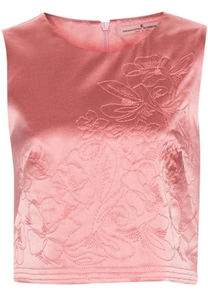 Ermanno Scervino floral-embroidered top - Pink
