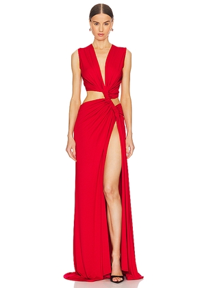 Sid Neigum Triple Loop Knit Dress in Red. Size L. Also in M, S, XL, XS.