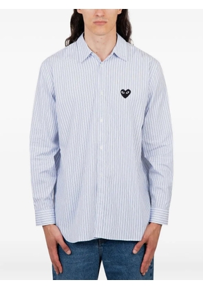 Comme des Garçons Homme striped appliqué shirt - Blue