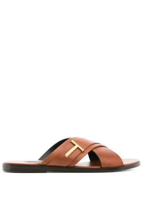 TOM FORD leather sandals - Brown