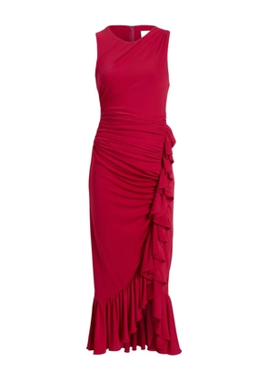 Cinq A Sept Fatima ruffled midi dress - Red