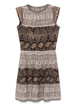 Alexander McQueen Pre-Owned 2000s snakeskin-print dress - Neutrals