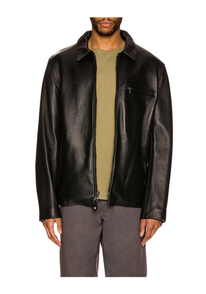 Schott Collar Lamb Leather Jacket in Black. Size M. Also in S, XL/1X.