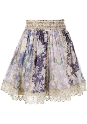 ZIMMERMANN Celestial panelled skirt - Purple