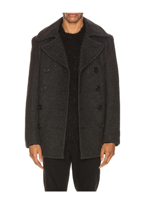 Schott Slim Fit Peacoat in Black, Gray. Size M. Also in S, XL/1X.