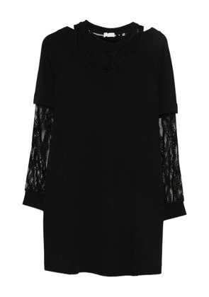 LIU JO laced knitted dress - Black