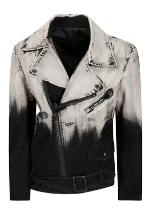 Yohji Yamamoto ombré biker jacket - Black