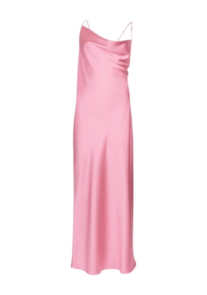 LIU JO draped satin slip maxi cocktail dress - Pink