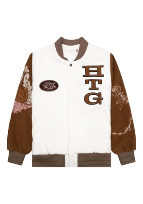 Honor The Gift embroidered bomber jacket - White