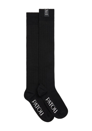 Patou ribbed knee-high socks - Black