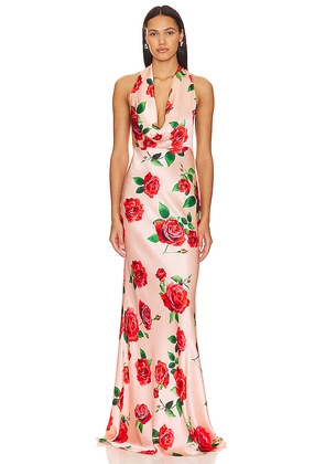 SAU LEE Presley Gown in Peach. Size 0. Also in 00.