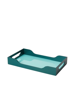 Printworks Medium Swell Lacquered Tray in Blue.