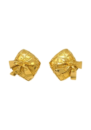 CHANEL Pre-Owned 1990-2000s rhombus-shape earrings - Gold