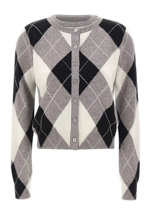 kaos diamond-pattern button cardigan - Grey