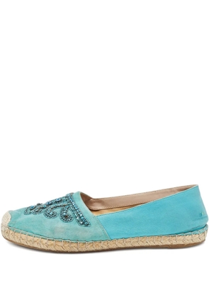 Le Silla embellishment jute flat espadrilles - Blue