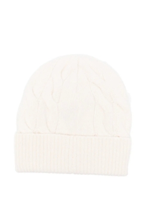 Gran Sasso cable-knit beanie - White