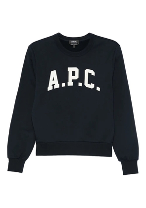 A.P.C. logo-appliqué sweatshirt - Blue