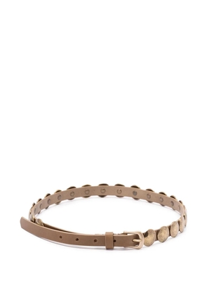 Golden Goose studs-embellishment leather belt - Brown