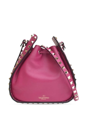 Valentino Garavani Pre-Owned 2018-2025 Small Leather Rockstud bucket bag - Pink