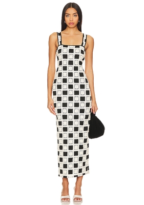 Tularosa Anna Maxi Dress in Black,White. Size L. Also in M, S, XL, XS, XXS.
