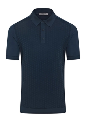 Corneliani knitted short-sleeve polo shirt - Blue