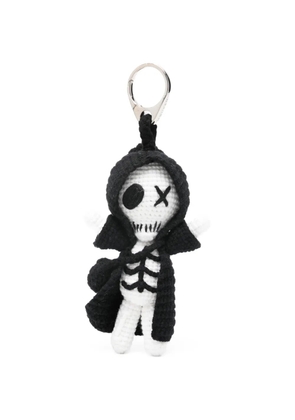 Alexander McQueen The Doll Sid skeleton charm keyring - White