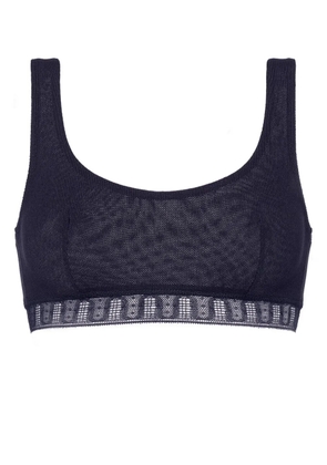 ERES Chiffon crop top bra - Blue