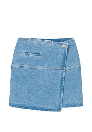 Nanushka button-fastening mini skirt - Blue
