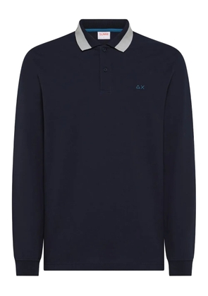 Sun68 elbow-patch polo shirt - Blue