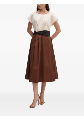 Sandro Ferrone belted pleated dress - White