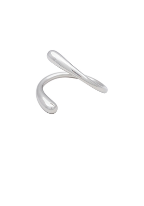 SOKO Twisted Dash Cuff in Metallic Silver.