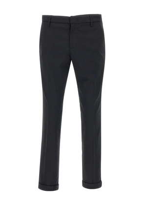 DONDUP turn-up wool-blend tapered trousers - Black
