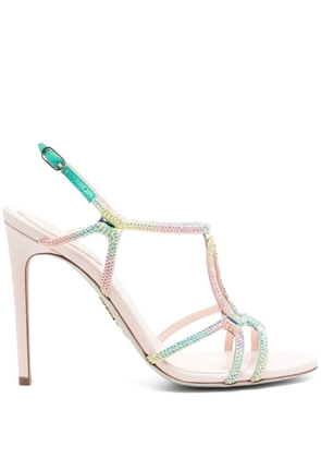 René Caovilla 100mm Peach-burano sandals - Pink