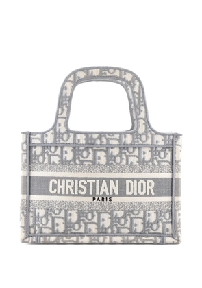 Christian Dior Pre-Owned Book Embroidered Canvas Mini tote bag - Grey