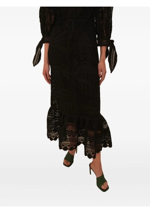 FARM Rio embroidered midi dress - Black