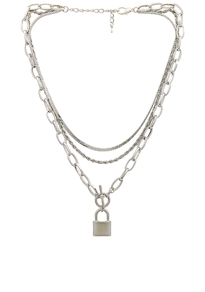 petit moments Stronger Necklace in Metallic Silver.