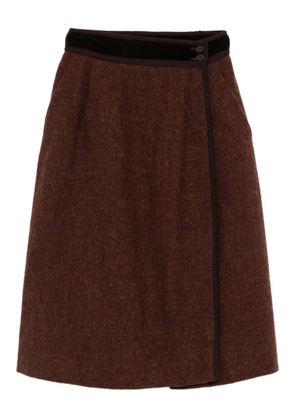 Saint Laurent Pre-Owned 1970s wool A-line skirt - Brown